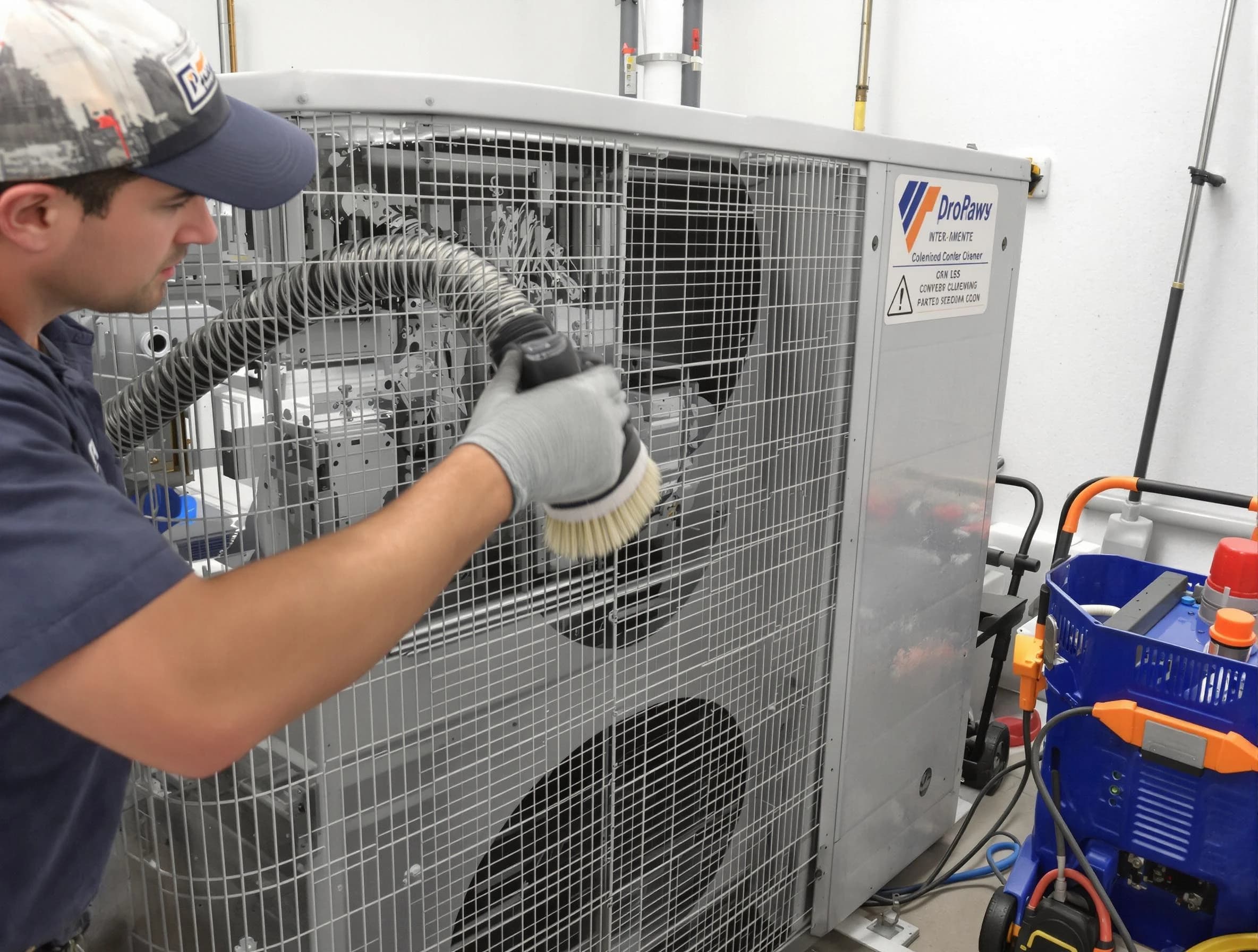 Weymouth Air Duct Cleaning specialist performing precision AC coil cleaning for improved system performance in Weymouth