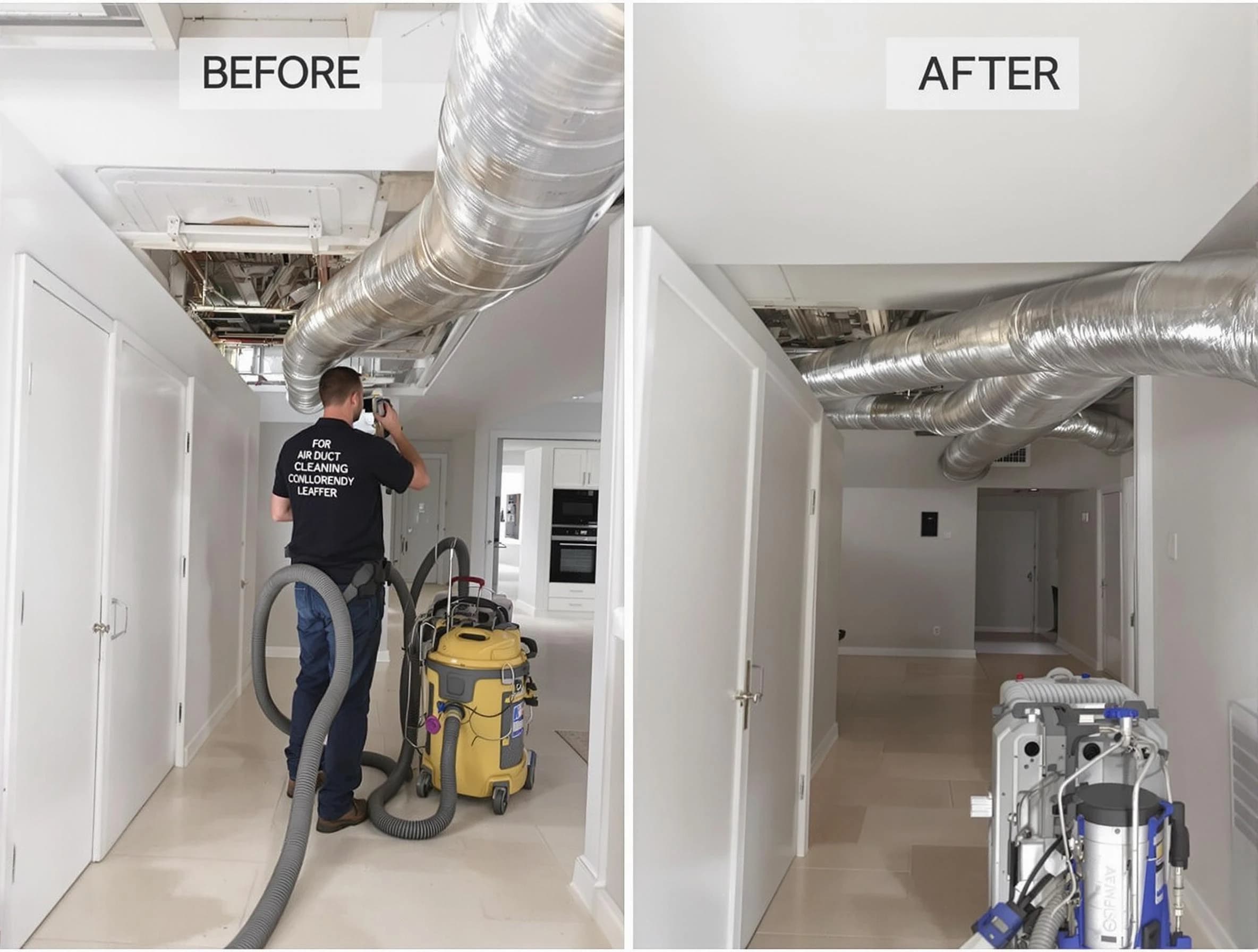 Weymouth Air Duct Cleaning professional performing thorough air duct cleaning in Weymouth