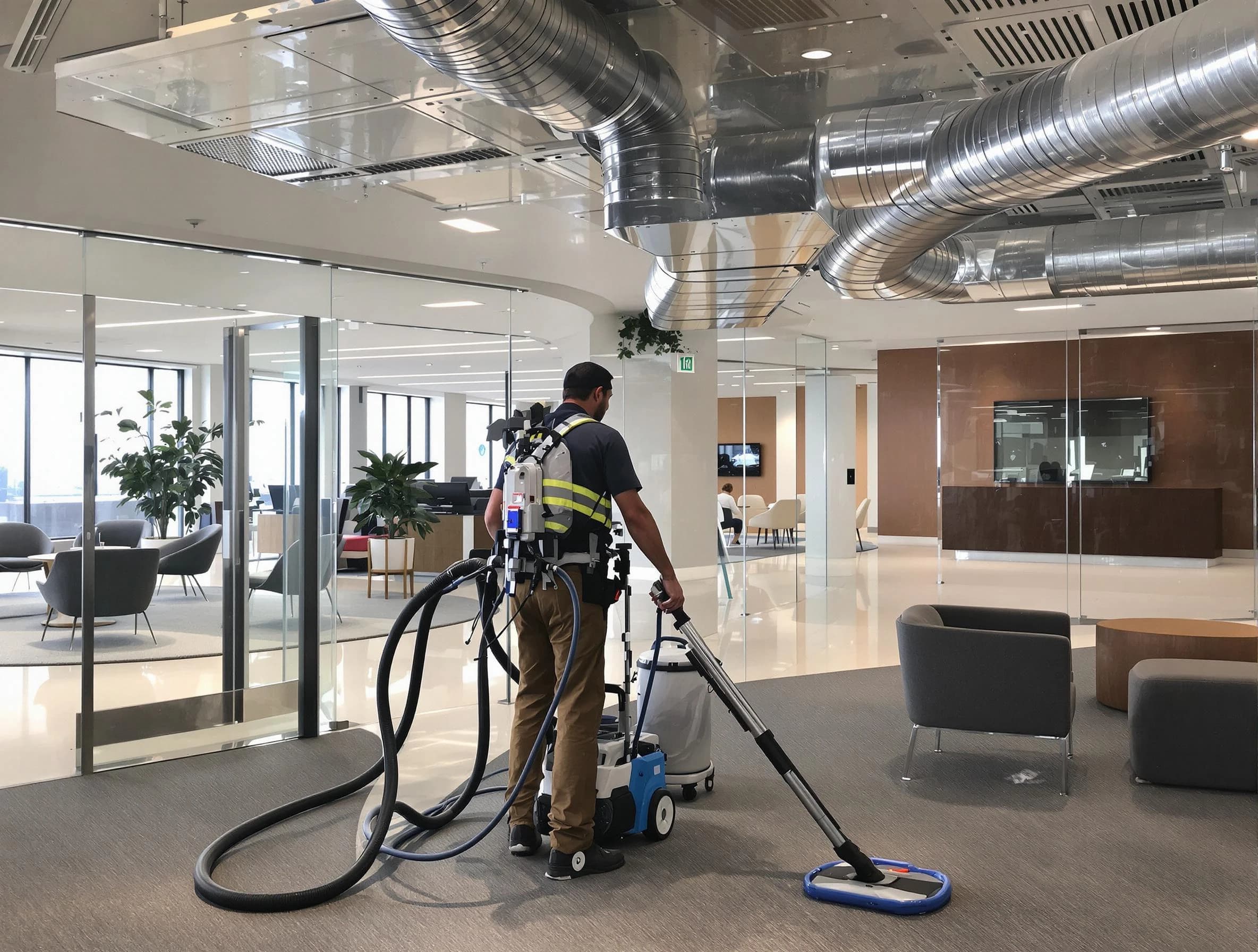 Commercial duct cleaning service by Weymouth Air Duct Cleaning in Weymouth