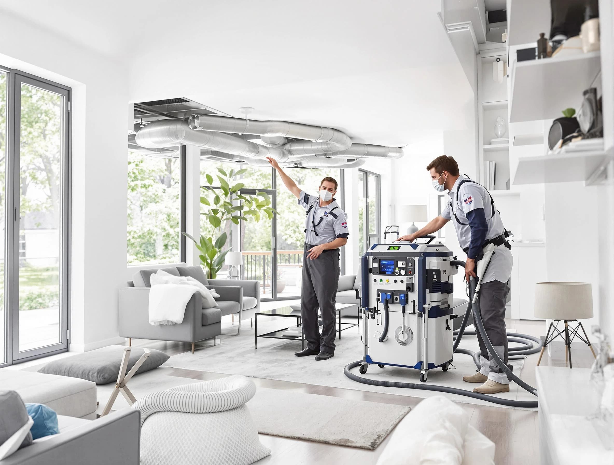 Weymouth Air Duct Cleaning professional conducting pure air duct cleaning with state-of-the-art equipment in Weymouth