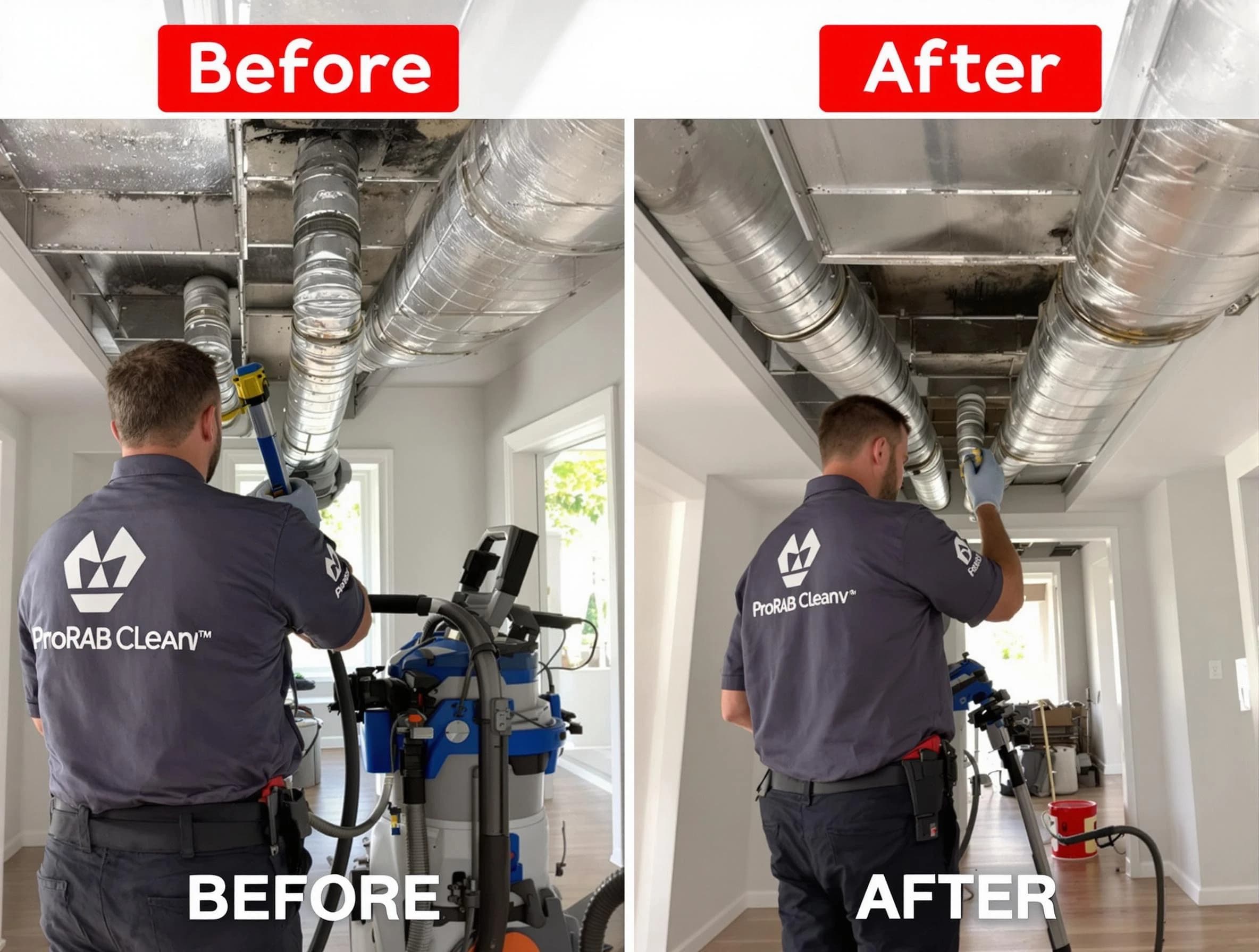 Weymouth Air Duct Cleaning expert performing thorough residential duct cleaning in a Weymouth home