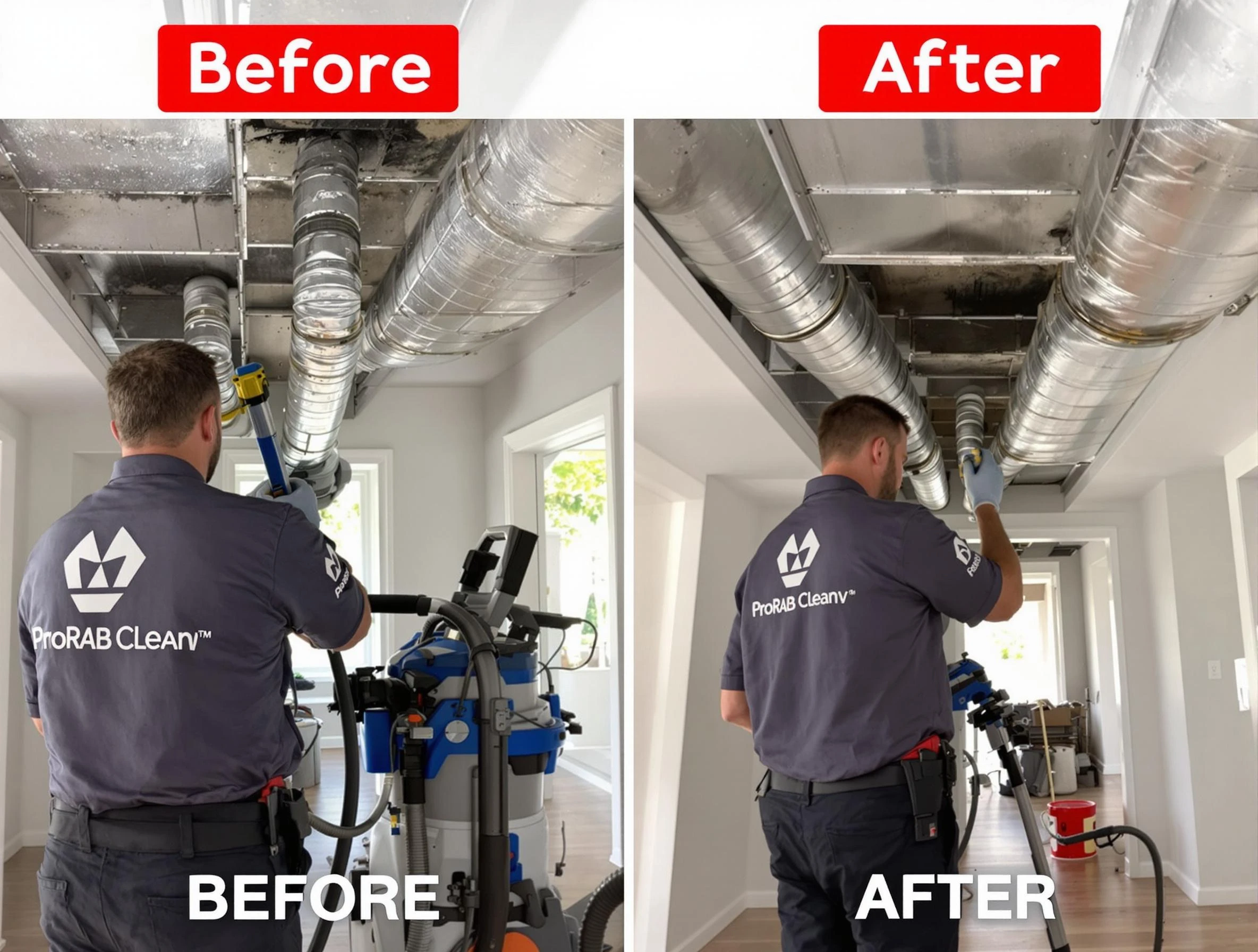 Weymouth Air Duct Cleaning expert performing thorough residential duct cleaning in a Weymouth home